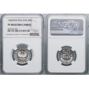 Poland, 50 groszy, 1982 MW, Warsaw