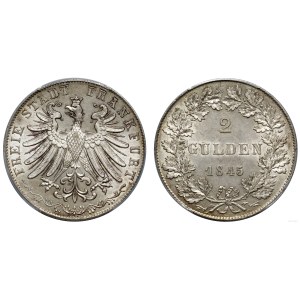 Germany, 2 guilders, 1845, Frankfurt