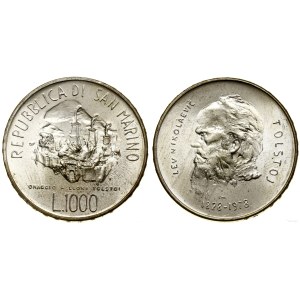 San Marino, 1.000 lirów, 1978, Rzym