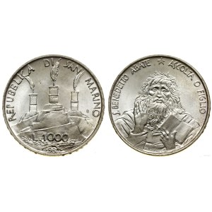 San Marino, 1,000 lire, 1980, Rome