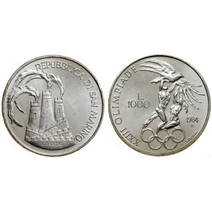 San Marino, 1,000 lire, 1984, Rome