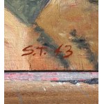 UNIDENTIFIED SIGNATURE, two male figures by the sea