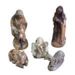 Set di 10 statuine di pastori del presepe napoletano