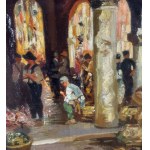 ANONIMO, Market scene with figures