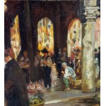 ANONIMO, Market scene with figures
