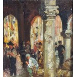ANONIMO, Market scene with figures