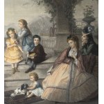 ANONYME, « Figures sur une terrasse »