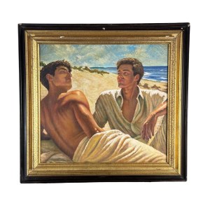 ANONIMO, two figures by the seaside