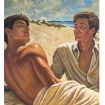 ANONIMO, two figures by the seaside
