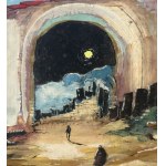 Antonio Bertè, Street with figures - Antonio Bertè