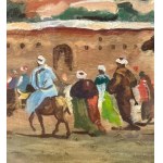 UNIDENTIFIED SIGNATURE, Street scene with figures in Istanbul