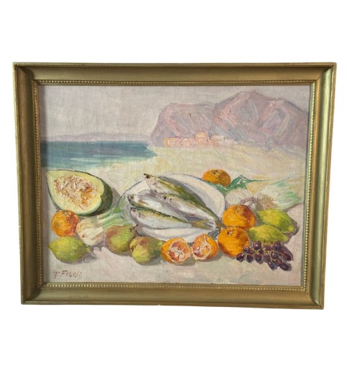 GIOVANNI BATTISTA FILOSA, still life by the sea