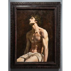 ANONIMO, Half-Length Portrait of a Nude Male