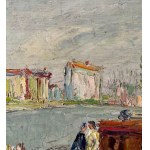 UNIDENTIFIED SIGNATURE, Landscape with river and figures