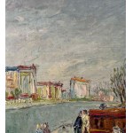 UNIDENTIFIED SIGNATURE, Landscape with river and figures