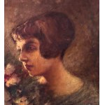 Giuseppe Ferrari, Portrait d'une femme aux fleurs - Giuseppe Ferrari
