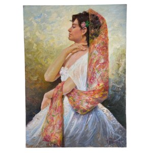 Fortunato Pugliese, Portrait of a Spanish model - Fortunato Pugliese