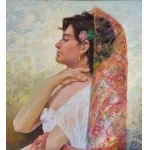 Fortunato Pugliese, Portrait of a Spanish model - Fortunato Pugliese
