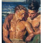 ANONIMO, Two figures on a seascape