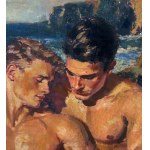 ANONIMO, Two figures on a seascape