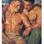 ANONIMO, Two figures on a seascape