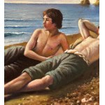 ANONIMO, Two Figures by the Sea at Dawn
