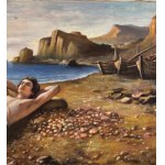 ANONIMO, Two Figures by the Sea at Dawn