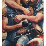 ANONIMO, due figure maschili abbracciate