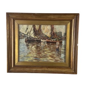 UNIDENTIFIED SIGNATURE, Seascape with boats