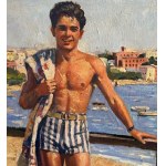 ANONIMO, Male Figure by the Sea