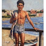 ANONIMO, Male Figure by the Sea