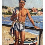 ANONIMO, Male Figure by the Sea
