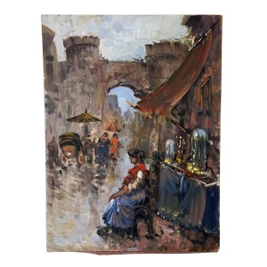 ANONIMO, Neapolitan street with figures