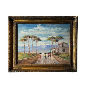 Antonio Cannata, View with figures - Antonio Cannata