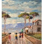 Antonio Cannata, View with figures - Antonio Cannata