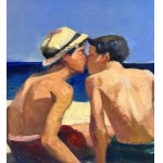 UNIDENTIFIED SIGNATURE, Two young figures by the seaside