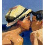 UNIDENTIFIED SIGNATURE, Two young figures by the seaside