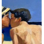 UNIDENTIFIED SIGNATURE, Two young figures by the seaside