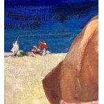 UNIDENTIFIED SIGNATURE, Two young figures by the seaside