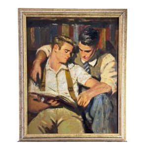 ANONIMO, two male figures reading