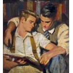 ANONIMO, two male figures reading