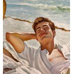 ANONIMO, zwei Figuren am Meer