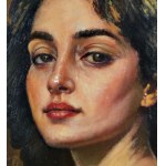 SIGNATURE NON IDENTIFIÉE, portrait d'une femme