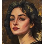 SIGNATURE NON IDENTIFIÉE, portrait d'une femme
