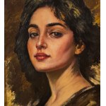 SIGNATURE NON IDENTIFIÉE, portrait d'une femme