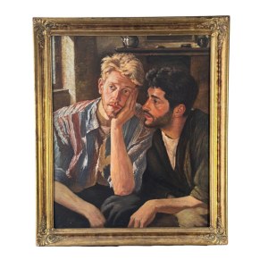ANONIMO, Two figures in an interior scene