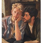 ANONIMO, Two figures in an interior scene