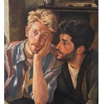 ANONIMO, Two figures in an interior scene