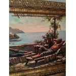ANONIMO, two figures on a terrace overlooking the Gulf