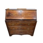 Drop-front chest of drawers with 3 drawers